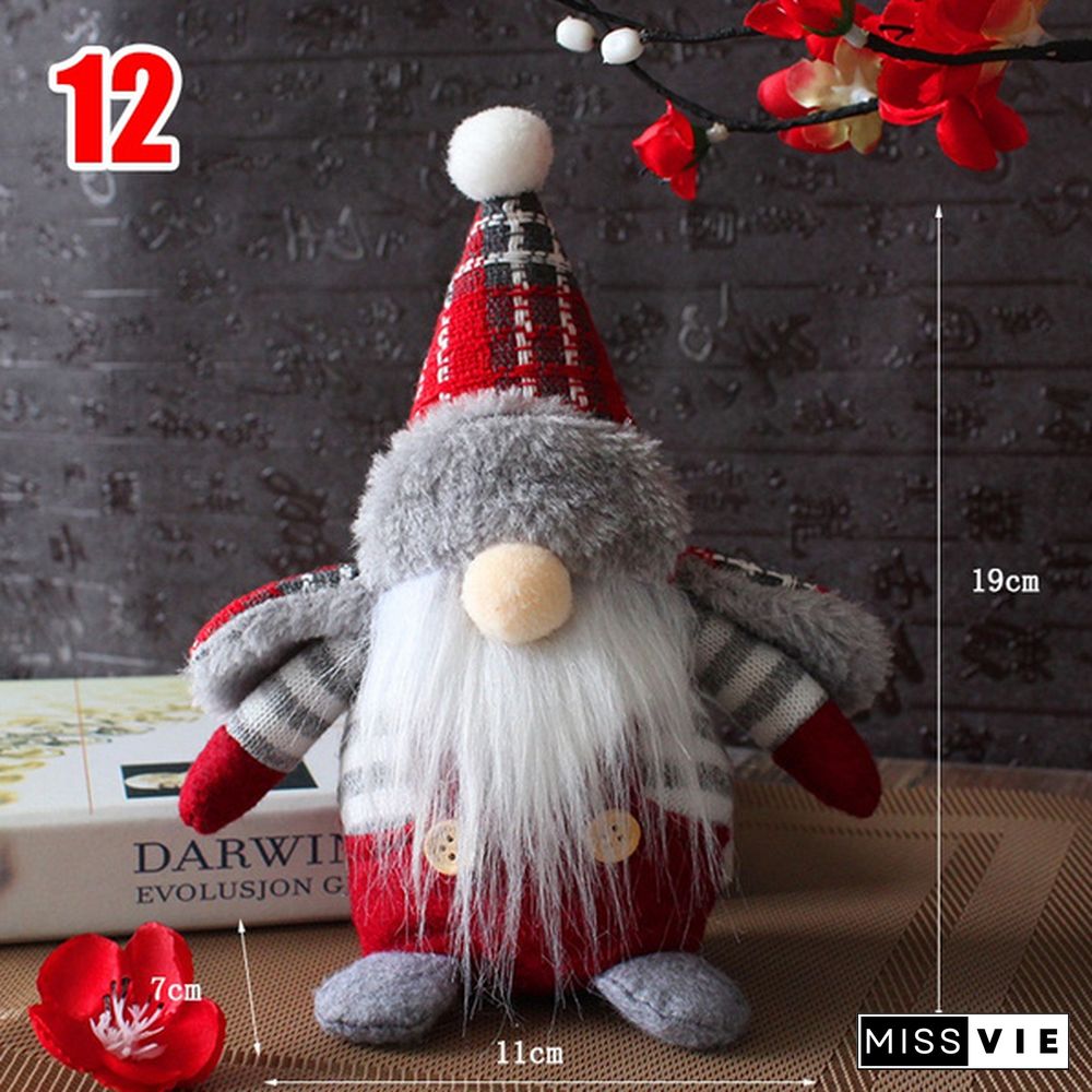 34Styles Elf Doll Ornaments Faceless Plush Doll Rudolph Gnomes Dwarf Santa Claus Swedish Tomte Dwarf