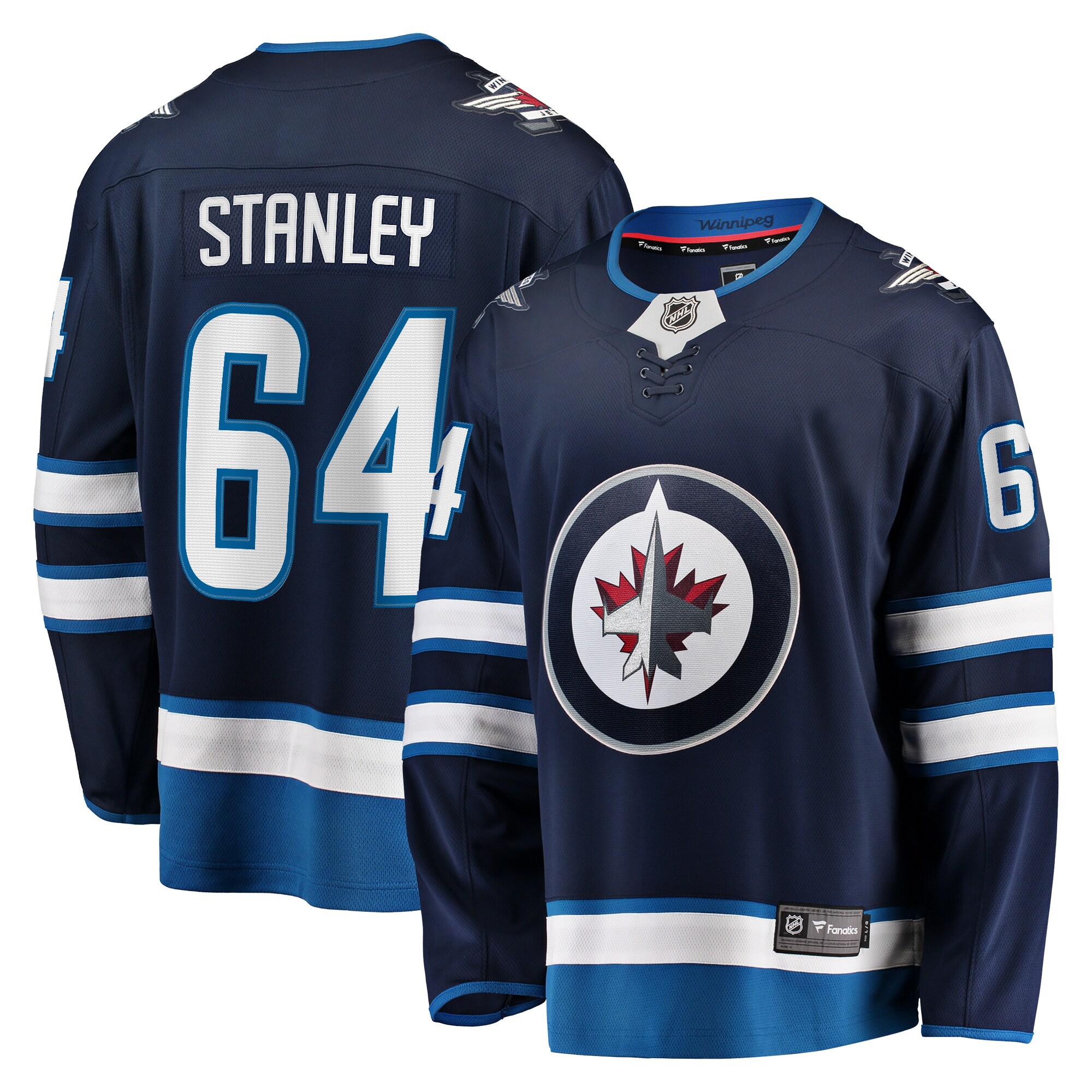 Logan Stanley Winnipeg Jets Fanatics Home Premier Breakaway   Jersey – Navy mysite