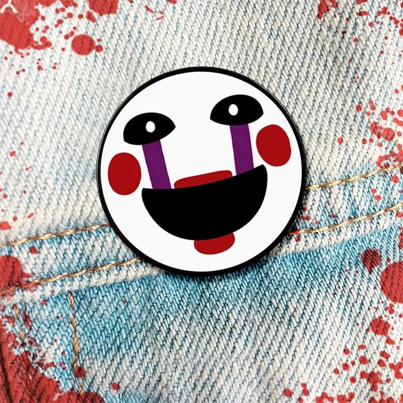 Casual Cute Modern Style Cartoon Face Alloy Printing Unisex Brooches