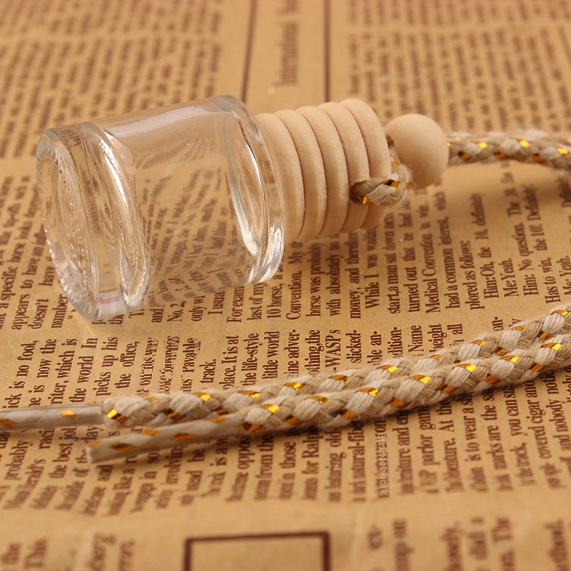 Car Perfume Pendant Car Perfume Bottle Aromatherapy Bottle Pendant 8ml Cylindrical Perfume Bottle Pendant Logo