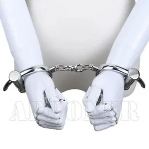 pornhint Pornhint Stainless Steel Handcuff Ankle Cuffs Wrist Cuff Couple Bound Restraints Game