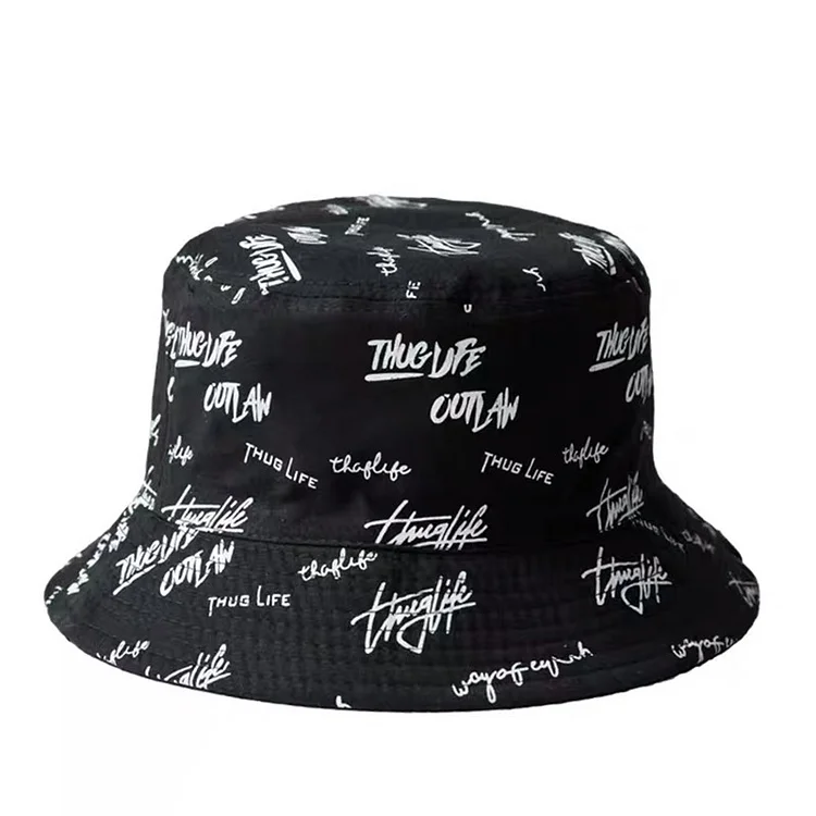 Summer Reversible Cotton Unisex Bucket Hat at Hiphopee