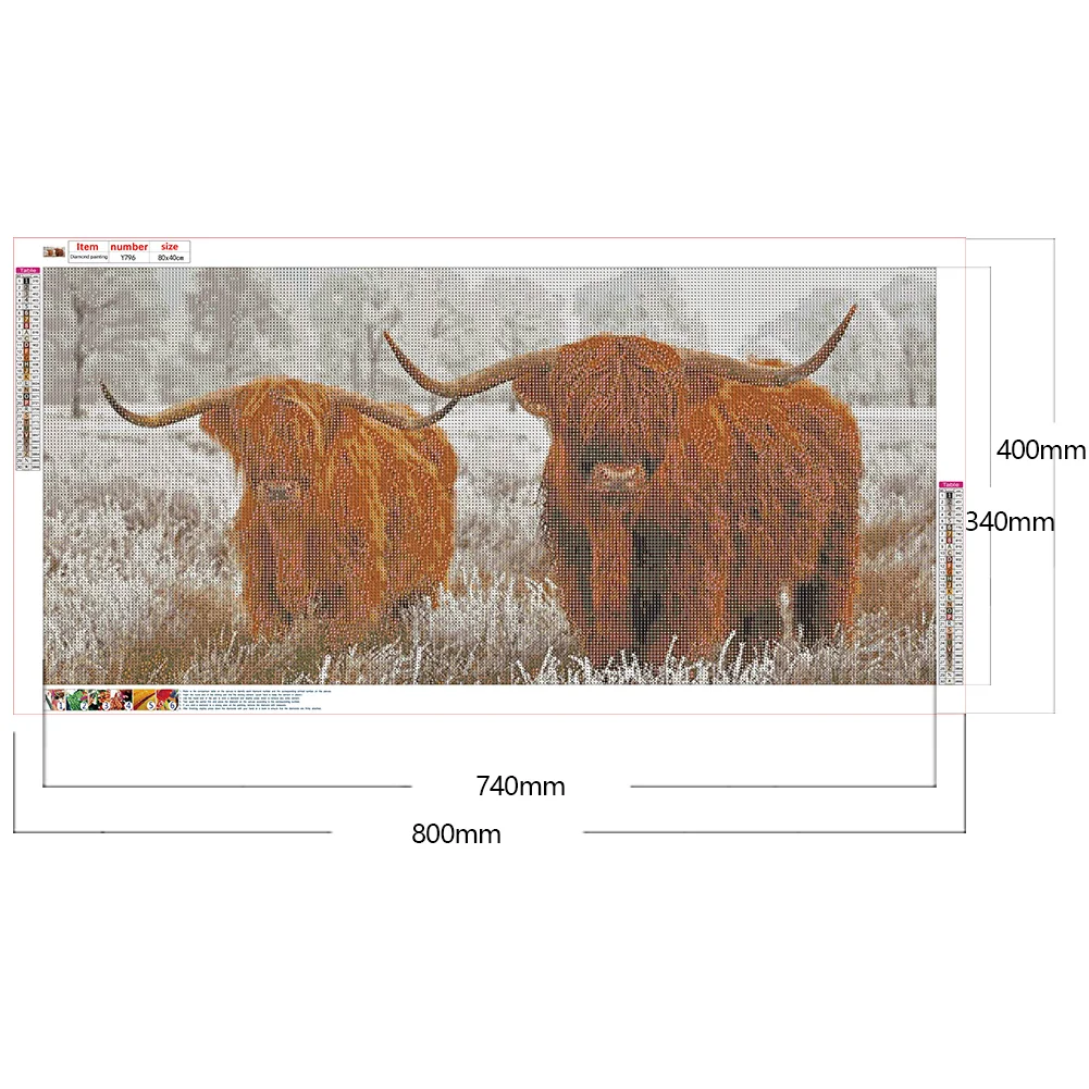 Diamond Painting - Full Round Drill - Yak(80*40cm)