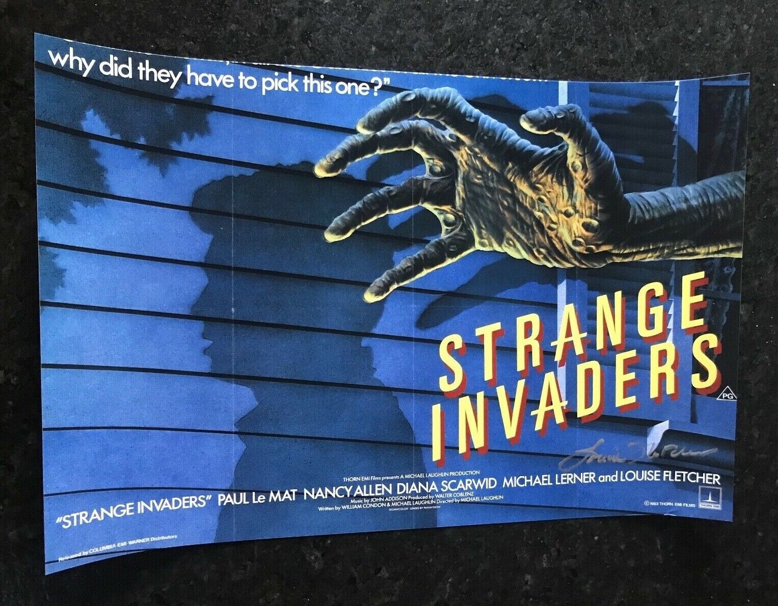 * LOUISE FLETCHER * signed autographed 12x18 poster * STRANGE INVADERS * 1