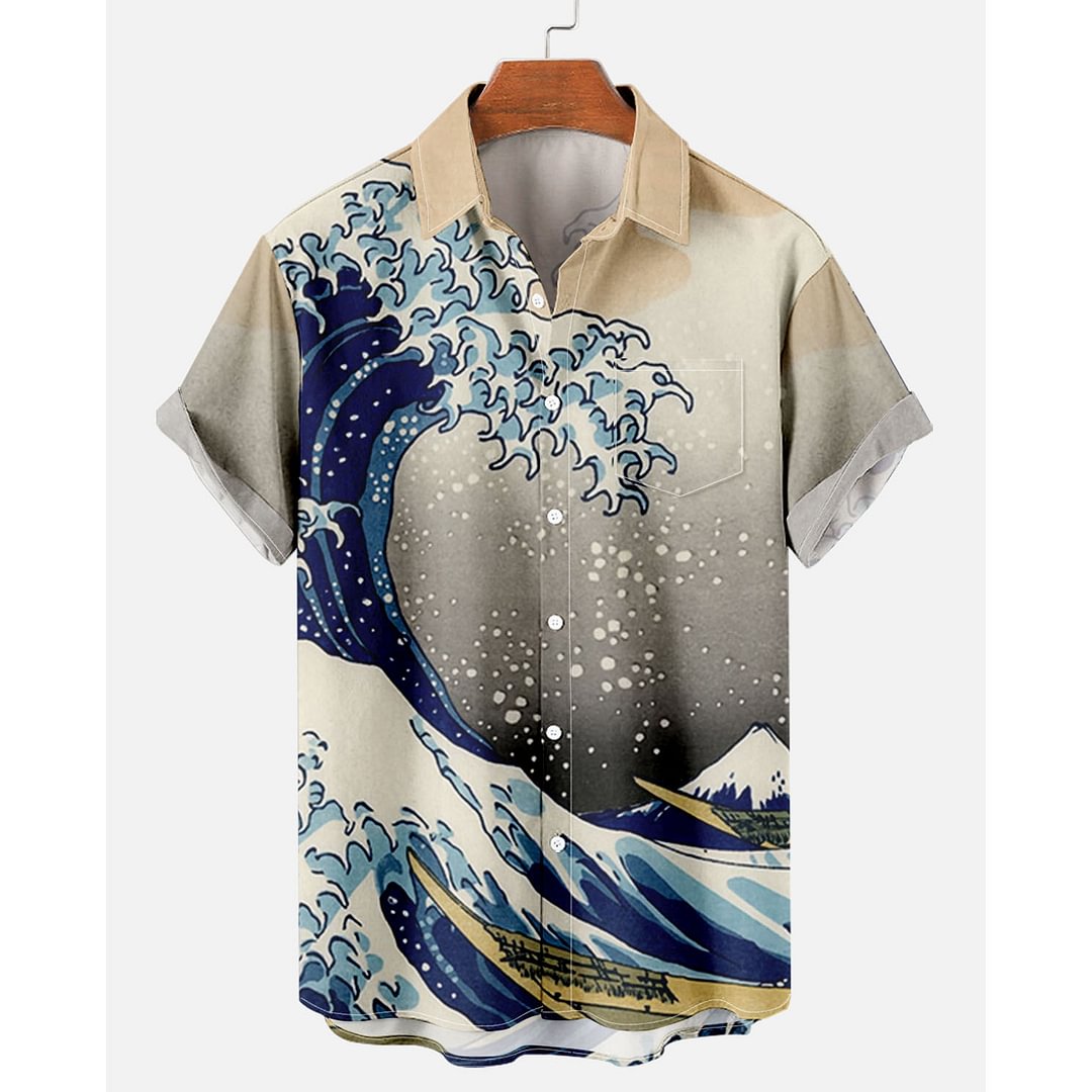 Men's Surf Beach Short Sleeve Shirt
