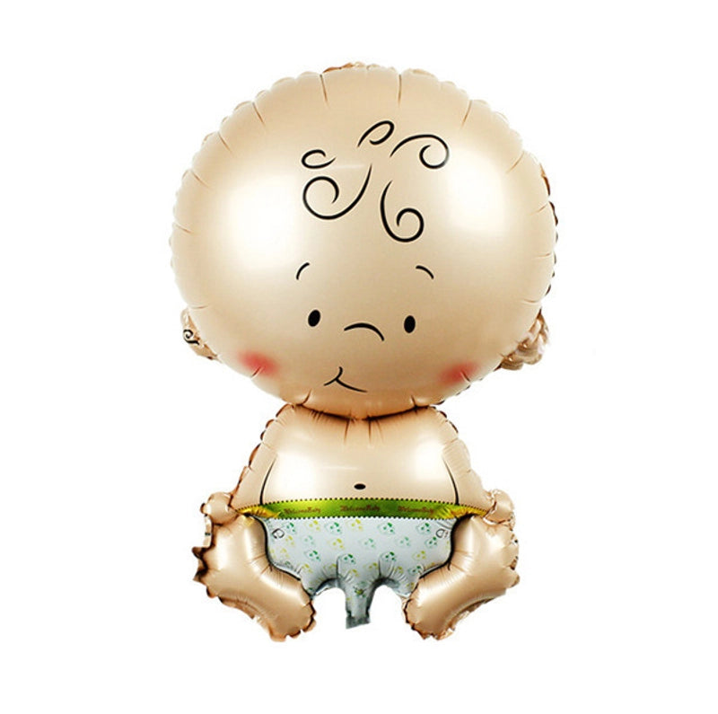 5 Pieces Cartoon Baby Baby Baptism Aluminum Film Balloon Baby Shower Baby Bottle Foot Stroller Balloon