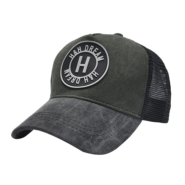 SummerBaseball Cap Men Retro Decorative Badges Mesh Cap Men Adjustable Snapback Hats For Woman Outdoor Casual Hat For Man