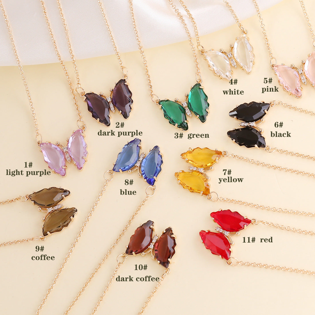 Women Butterfly Copper Electroplating Pendants