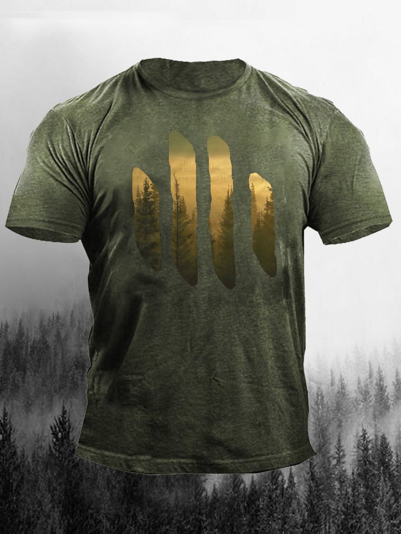 Forest Bars Printed Men's T-Shirt in  mildstyles
