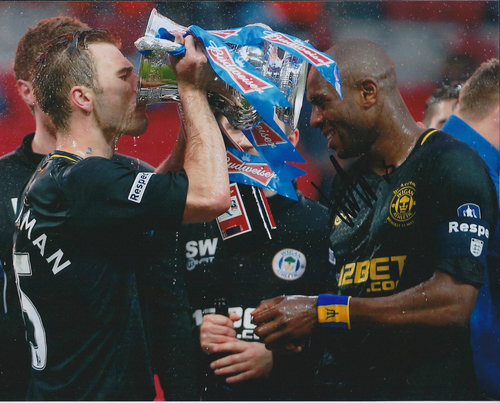 Callum McMANAMAN 10x8 SIGNED Autograph Photo Poster painting AFTAL COA WIGAN FA CUP Wembley