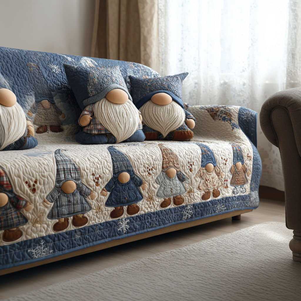 Gnome Village Quilted Sofa Cover NCU0PT10471 everthome