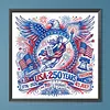 Sculpture de la Libert&eacute; et aigle Full DIY 5D rond drill points diamants peintures arts plastiques arts visuels 15,75 x 15,75 in diamant cristal kits de peinture &agrave; strass pour adultes/d&eacute;butants, id&eacute;es cadeaux d&eacute;coration murale
