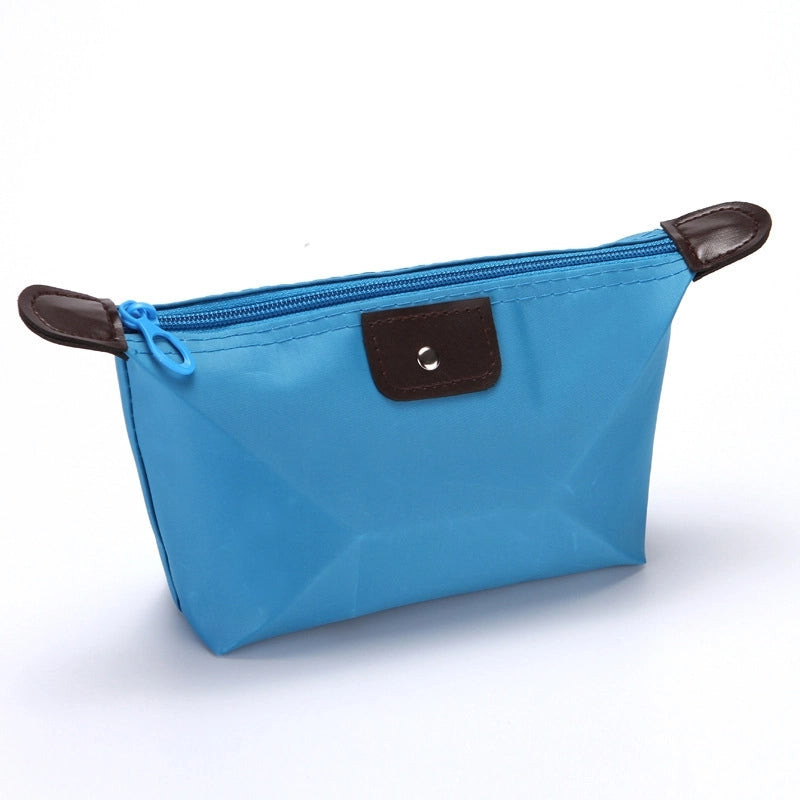 Women’s Medium All Seasons Nylon Solid Color Basic Dumpling Shape Zipper Cloud Shape Bag Cosmetic Bag