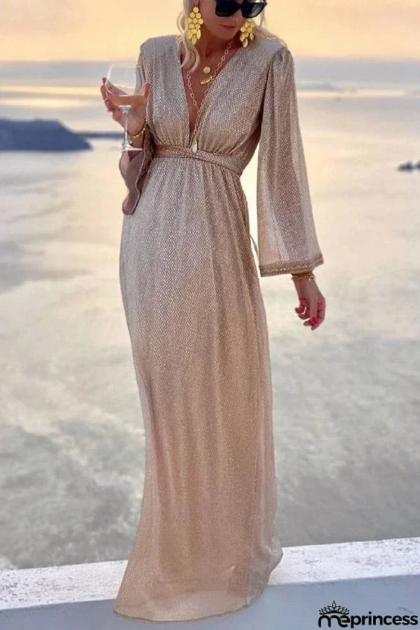 Twinkle and Shine Bell Sleeve Cocktail Party Dress