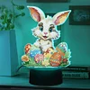 Easter Bunny Eggs DIY Diamonds Painting Table Lamp Diamond Art Light Ornament Kit