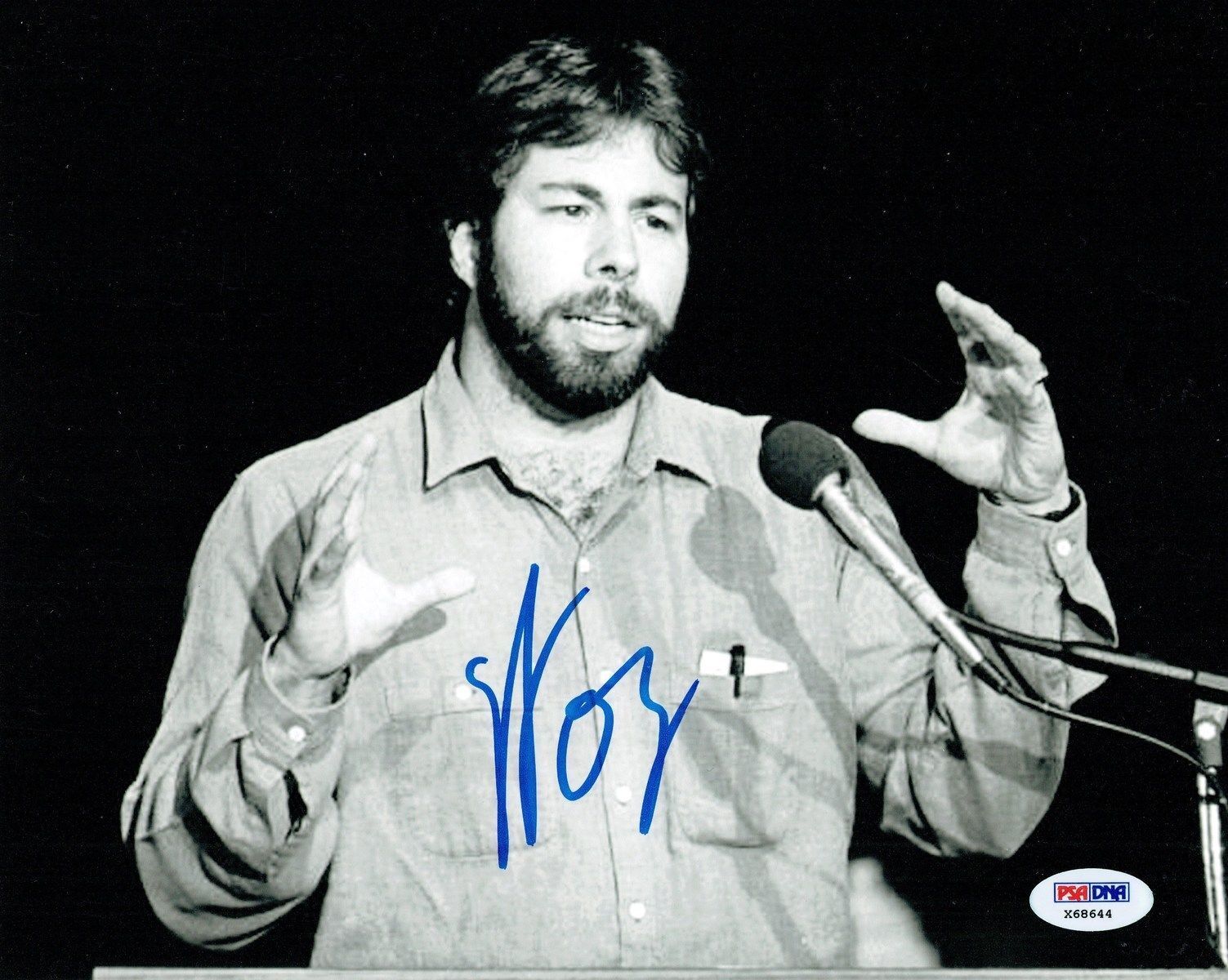 Steve Wozniak Signed Authentic Autographed 8x10 B/W Photo Poster painting PSA/DNA #X68644