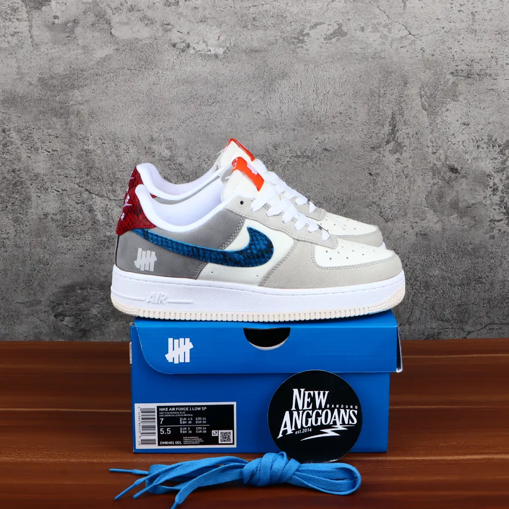 One Low x Undefeated Grey White Blue