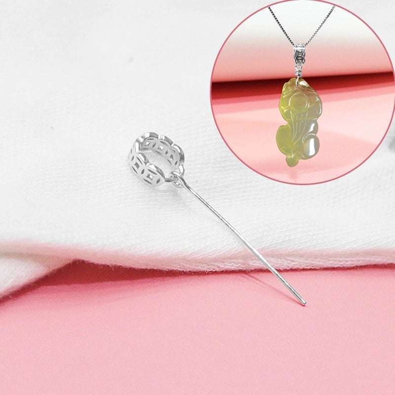 1 Piece 925 Sterling Silver Solid Color Pendant Jewelry Accessories