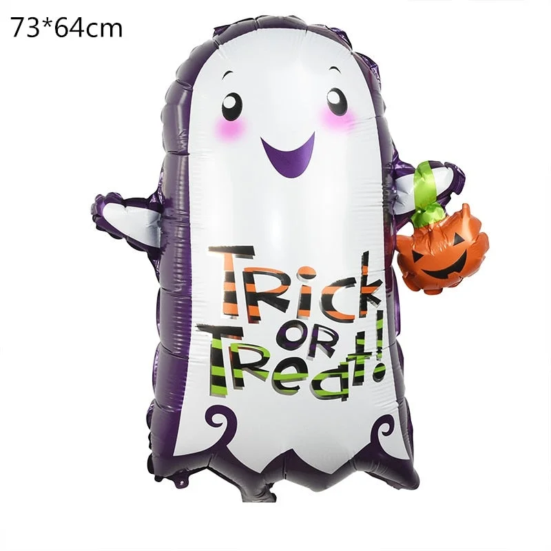 Halloween Pumpkin Ghost Balloons Halloween Decorations Spider Foil Balloons Inflatable Toys Bat Globos Halloween Party Supplies
