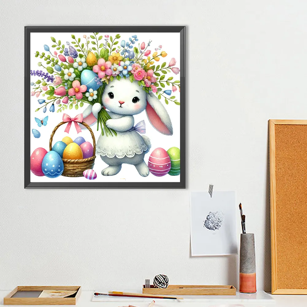 Diamond Painting - Full Round Drill - Easter Egg Rabbit(Canvas|40*40cm)
