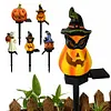 Solar Pumpkin Stake Light Resin Halloween Outdoor Garden Decorative Lamp