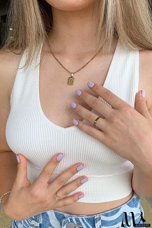 MidiSono - Elastic Wide Strap V Neck Brami