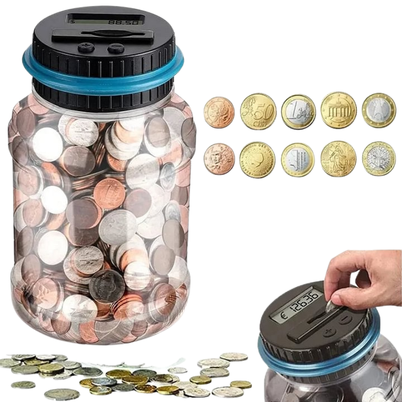 Electronic Piggy Bank Counter Coin Digital LCD Counting Coin Money
