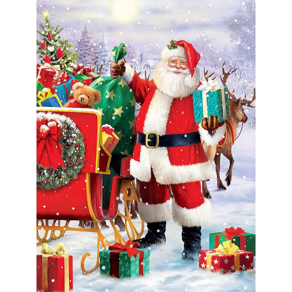 

Santa Claus Present - Round Drill Diamond Painting - 30*40CM, 501 Original