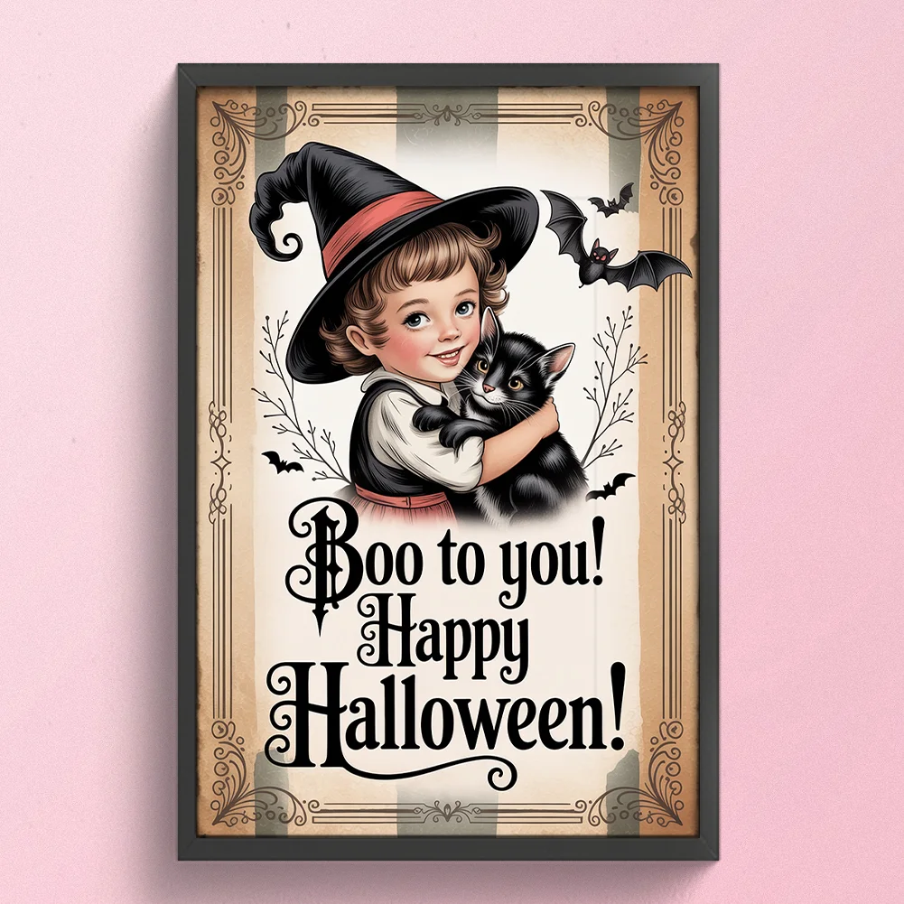 Diamond Painting - Full Round Drill - Halloween Witch(Canvas|30*45cm)