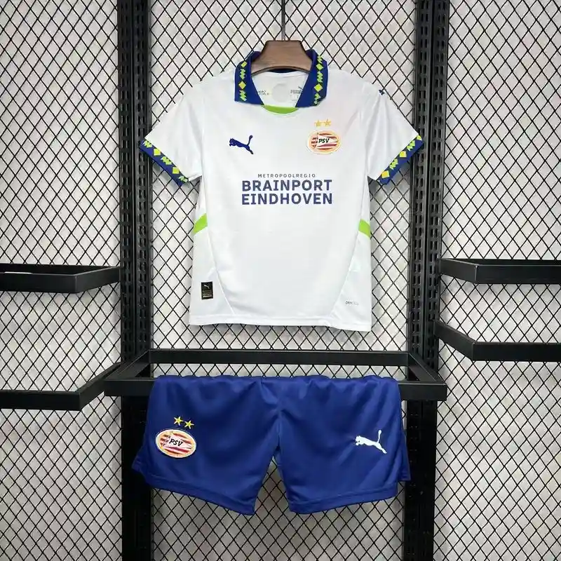 24/25 Kids PSV Eindhoven Soccer Jersey Second Away