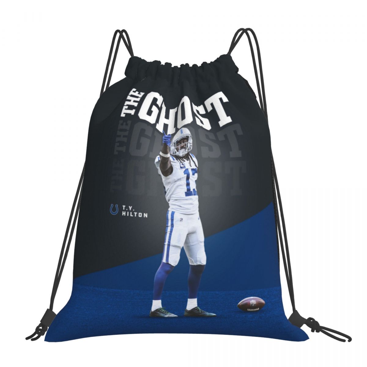 Indianapolis Colts T.Y. Hilton Foldable Sports Gym Drawstring Bag