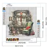 >SALE<5D DIY Full Round Drill Diamond Painting Black Green Sofa Home Decor 30x30cm