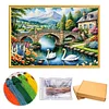 (US Local)Swan Hut-11CT Stamped Cross Stitch Kit(60x40cm)