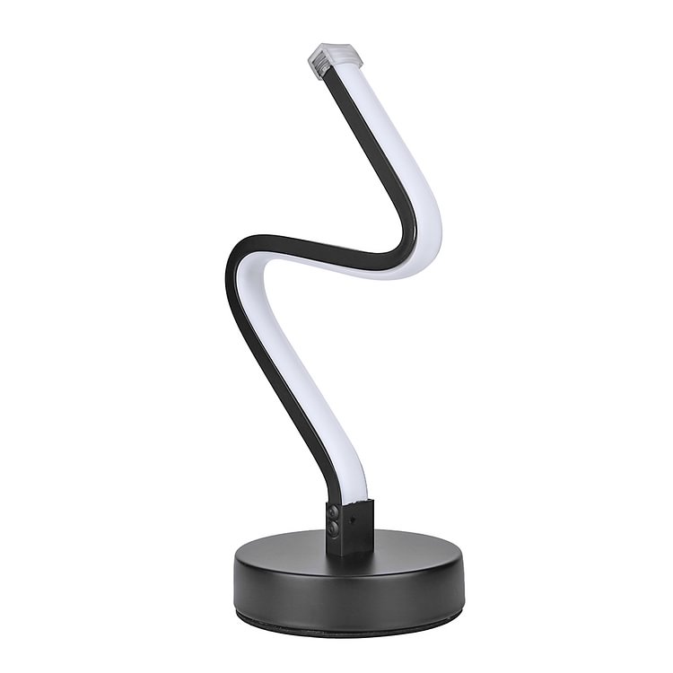 LED Spiral Shaped Light Curved Acrylic Table Lamp Bedroom Modern Decoration