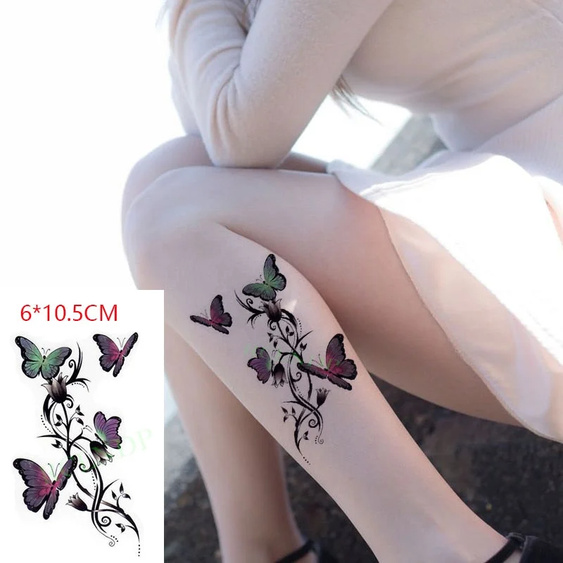 Waterproof Temporary Tattoo Stickers Beautiful Flower Rose fake Tatto Flash Tatoo Tatouage Hand Back Foot Arm for Girl Women Men