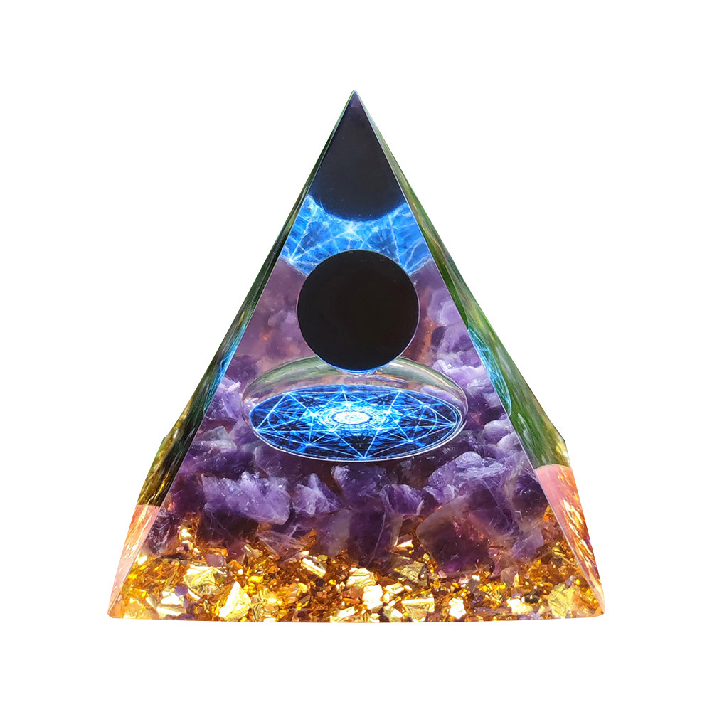 

5CM Crystal Orgone Pyramid Healing Energy Reiki Chakra, 501 Original