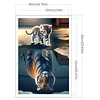 (US Only)Full Embroidery Eco-cotton Thread 11CT Printed Cat Tiger Cross Stitch Kit40x60cm