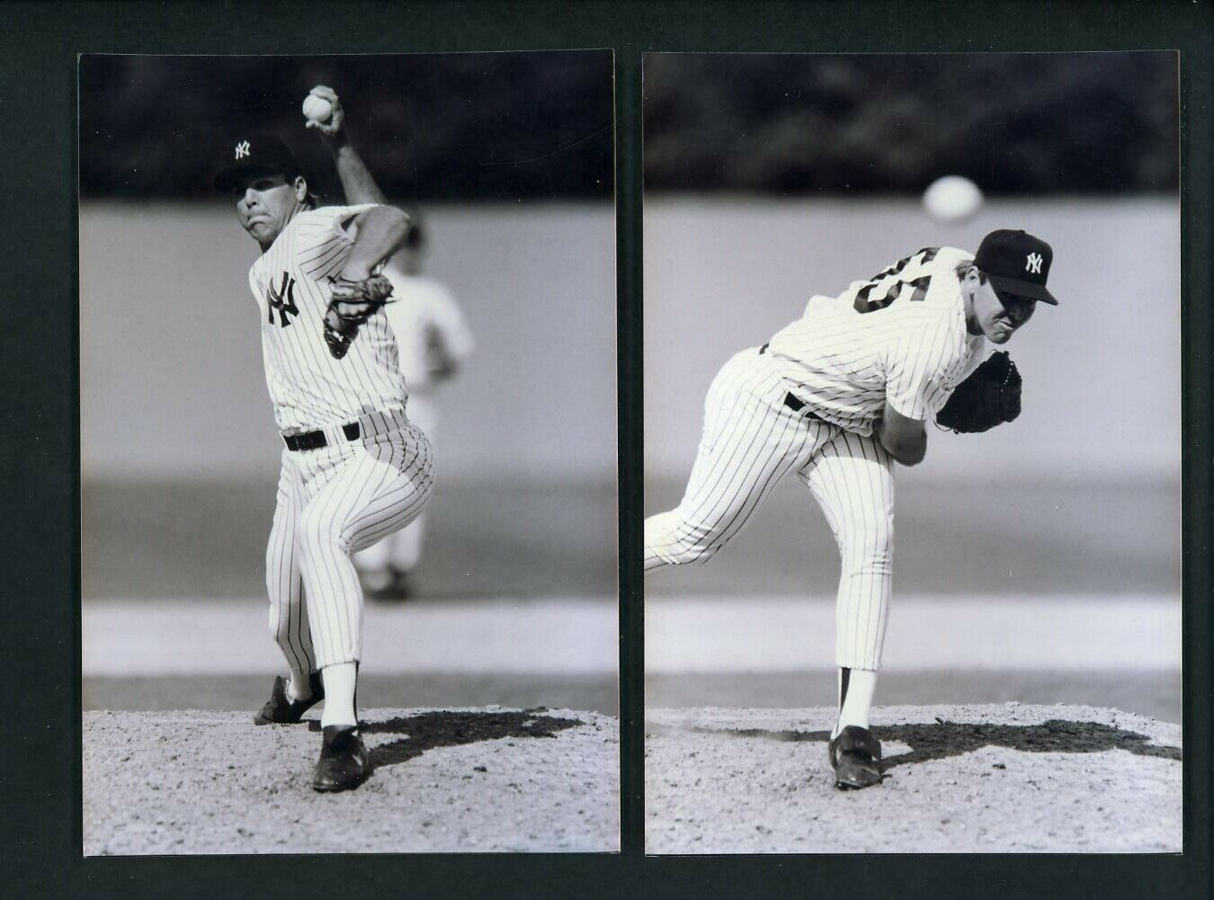 Rich Monteleone LOT of TWO Press Original B&W Photo Poster paintings New York Yankees