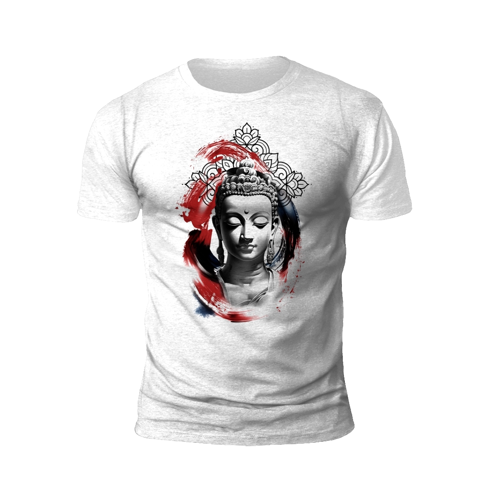 Buddha with Floral Halo T-Shirt