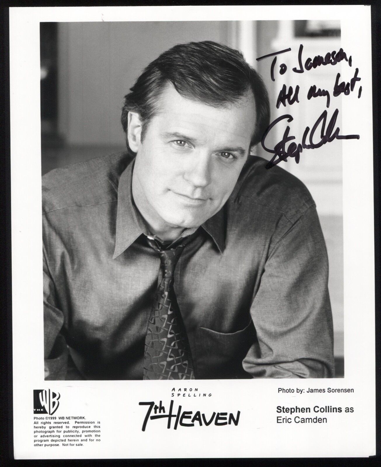 Stephen Collins Signed 8x10 Photo Poster painting Autographed Photo Poster paintinggraph 7th Heaven Star Trek