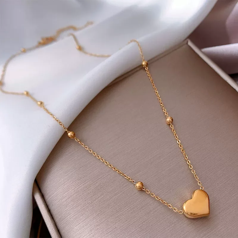 Love Gold Plated Bead Necklace