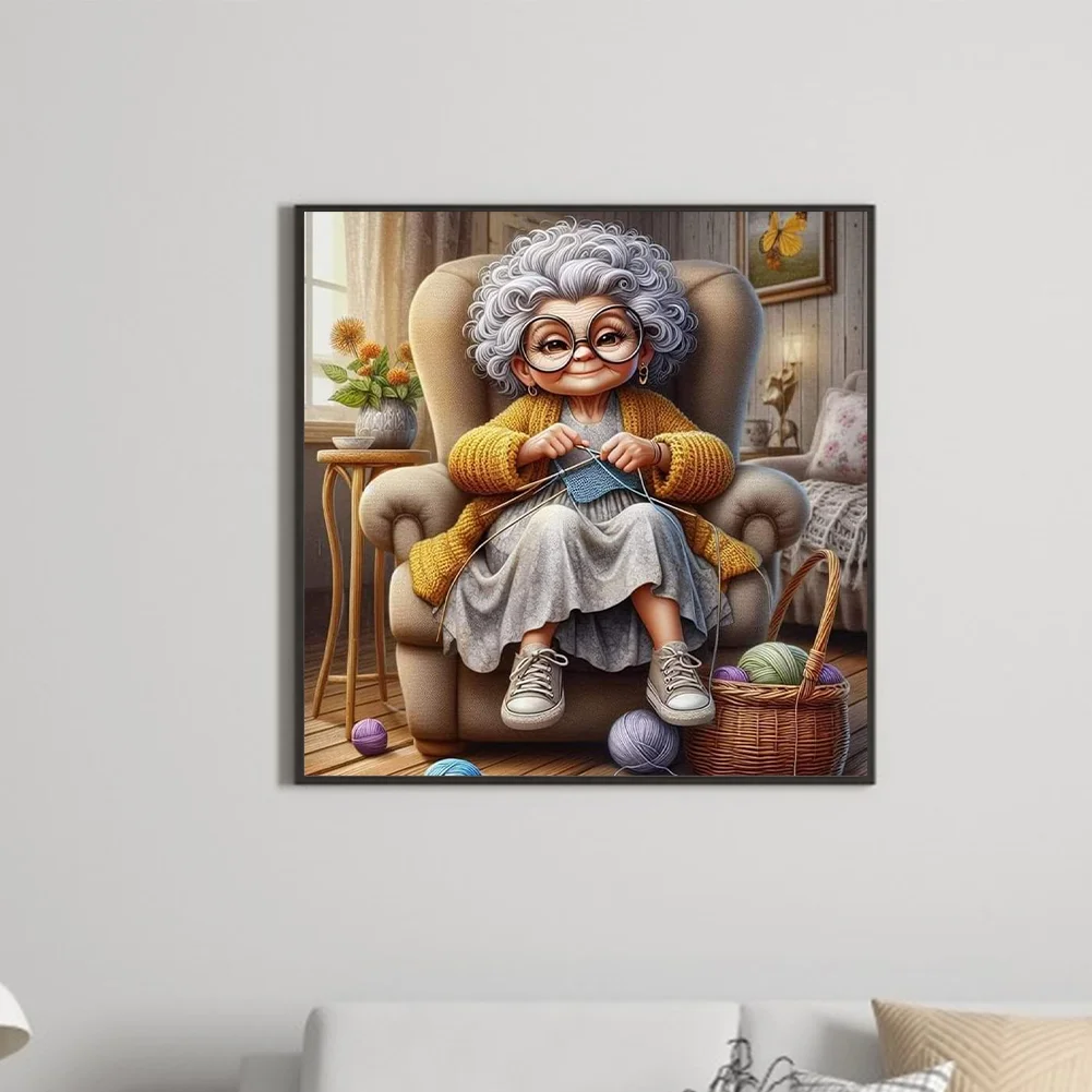 Diamond Painting - Full Round Drill - Grandma(Canvas|30*30cm)
