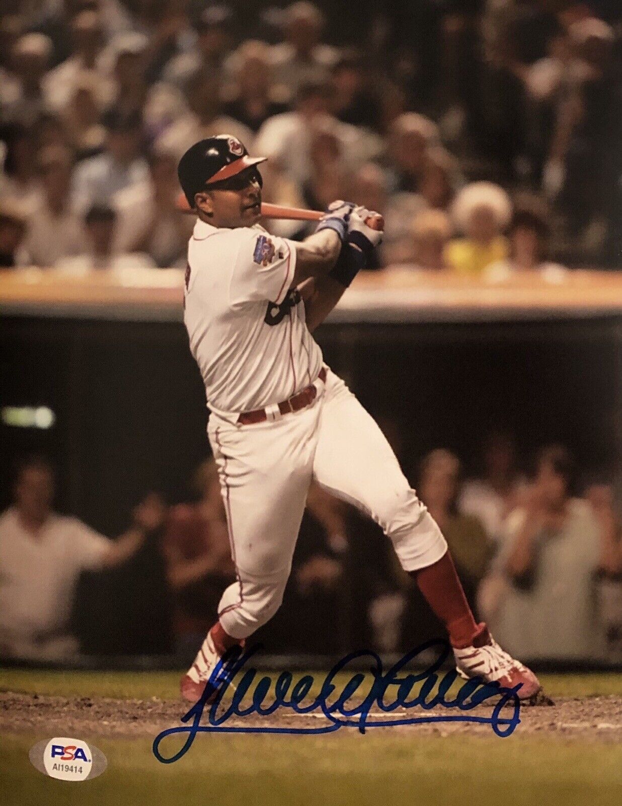 Sandy Alomar Jr Signed Autographed Cleveland Indians 8x10 Photo Poster painting Psa/Dna