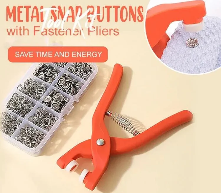 🔥Metal Snap Buttons with Fastener Plier Tool Kit
