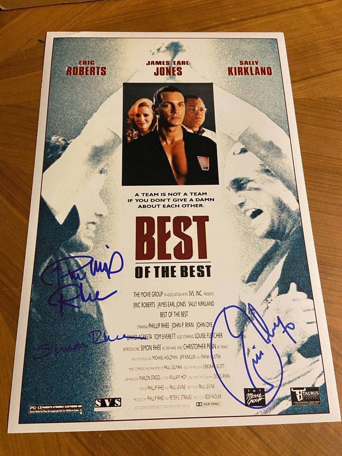 * BEST OF THE BEST * signed 12x18 poster * ERIC ROBERTS, SIMON PHILLIP RHEE * 1