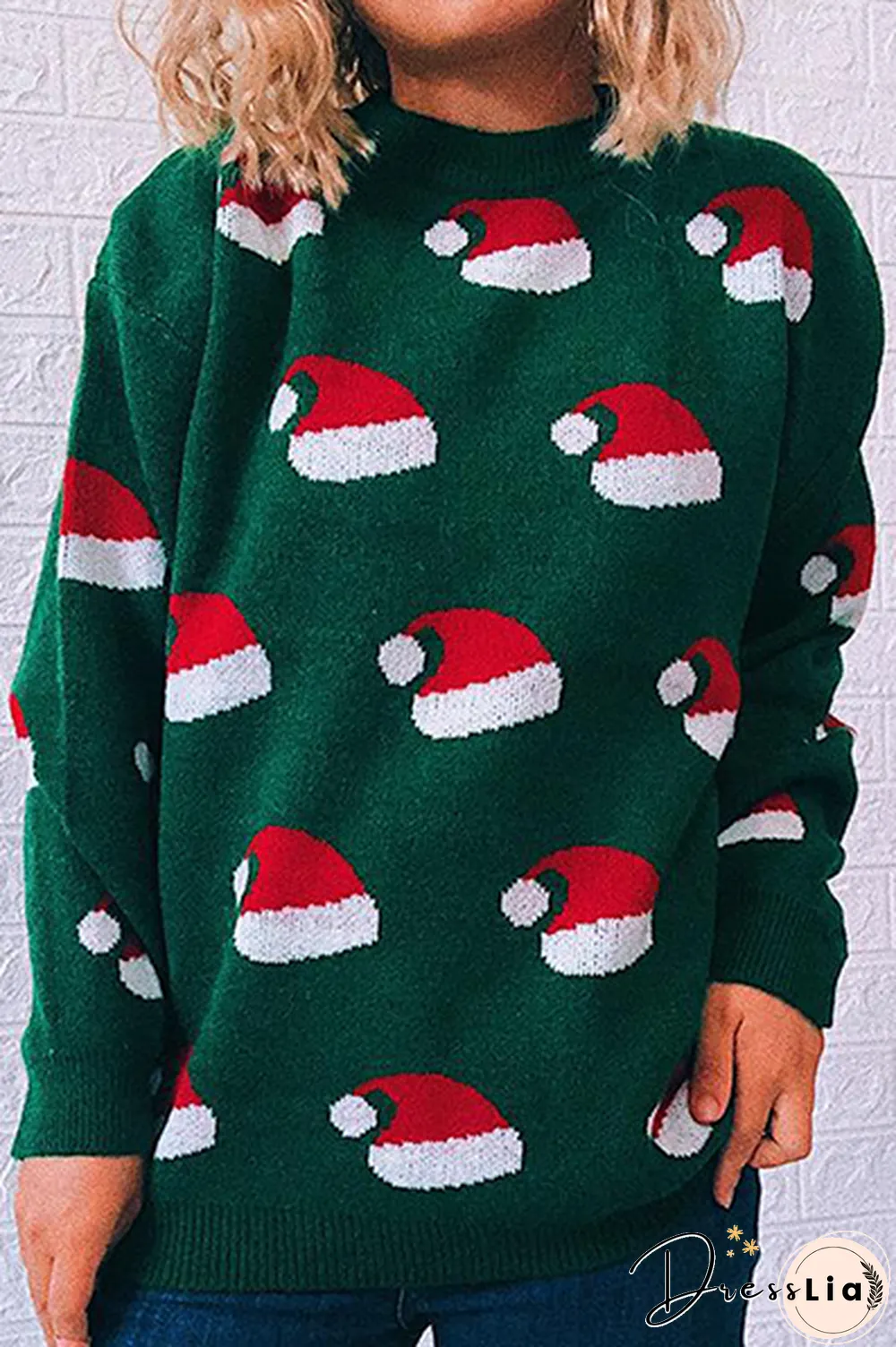 Casual Split Joint  Contrast O Neck Tops Sweater