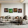 4PCS Diamond Painting -DIY Round Drill Love Butterfly Flower