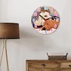 Diamond Painting Animal Wooden Wall Clock Home Decor