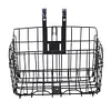 Bike Front Rear Basket Fold-Up Bicycle Cargo Rack Metal Wire Ebike Travel Basket