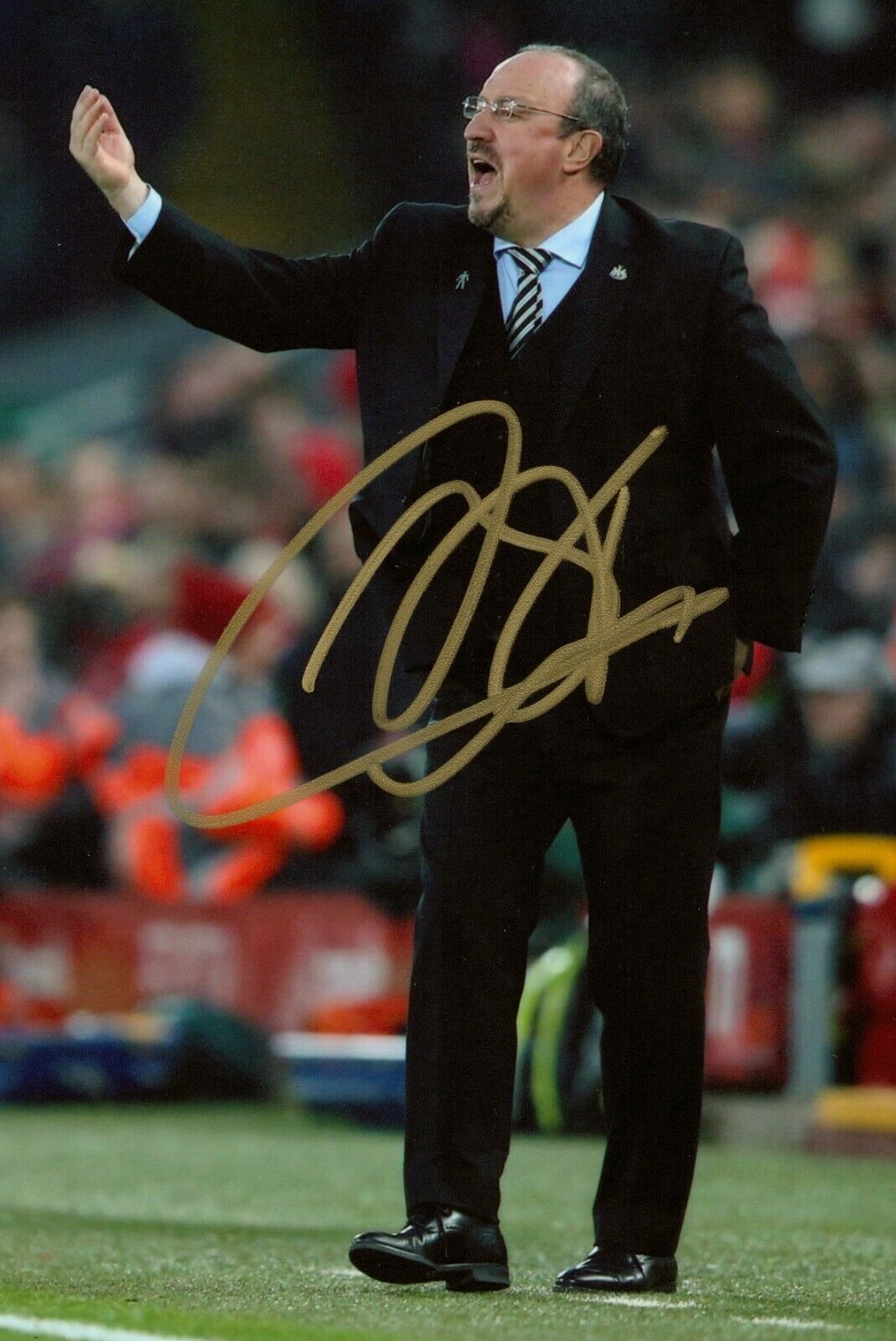 Rafa Benitez Signed 6x4 Photo Poster painting Newcastle United Liverpool Everton Autograph + COA